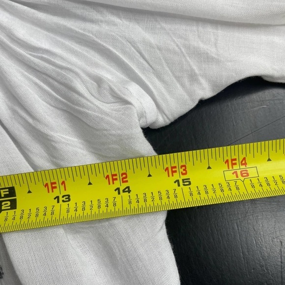 North Shore White Flowy Boho Embroidered Long Sleeve Tunic Top Shirt One Size - Picture 6 of 11